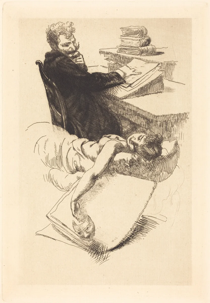 Frontispiece for "L'Affaire Clémenceau" by Albert Besnard, print, 1905