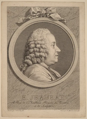 Edme-Sebastien Jeaurat by Pierre Francois Martenasie; Charles-Nicolas Cochin II, print, 1759