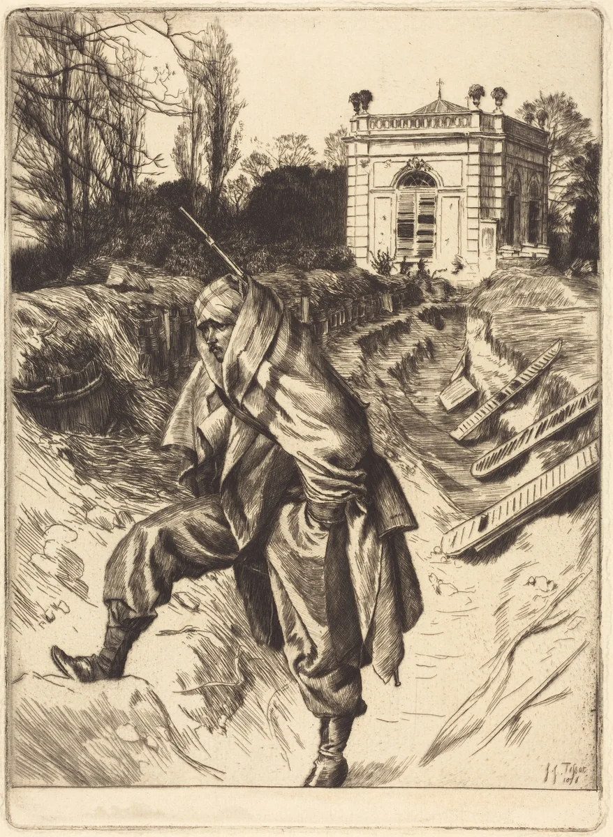 Grand Garde (Souvenir du siège de Paris) by James Jacques Joseph Tissot, print, 1836-1902