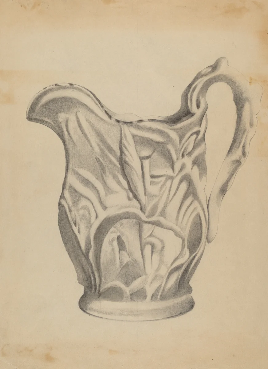 Pitcher by Anna Aloisi, index of american design, 1935-1942