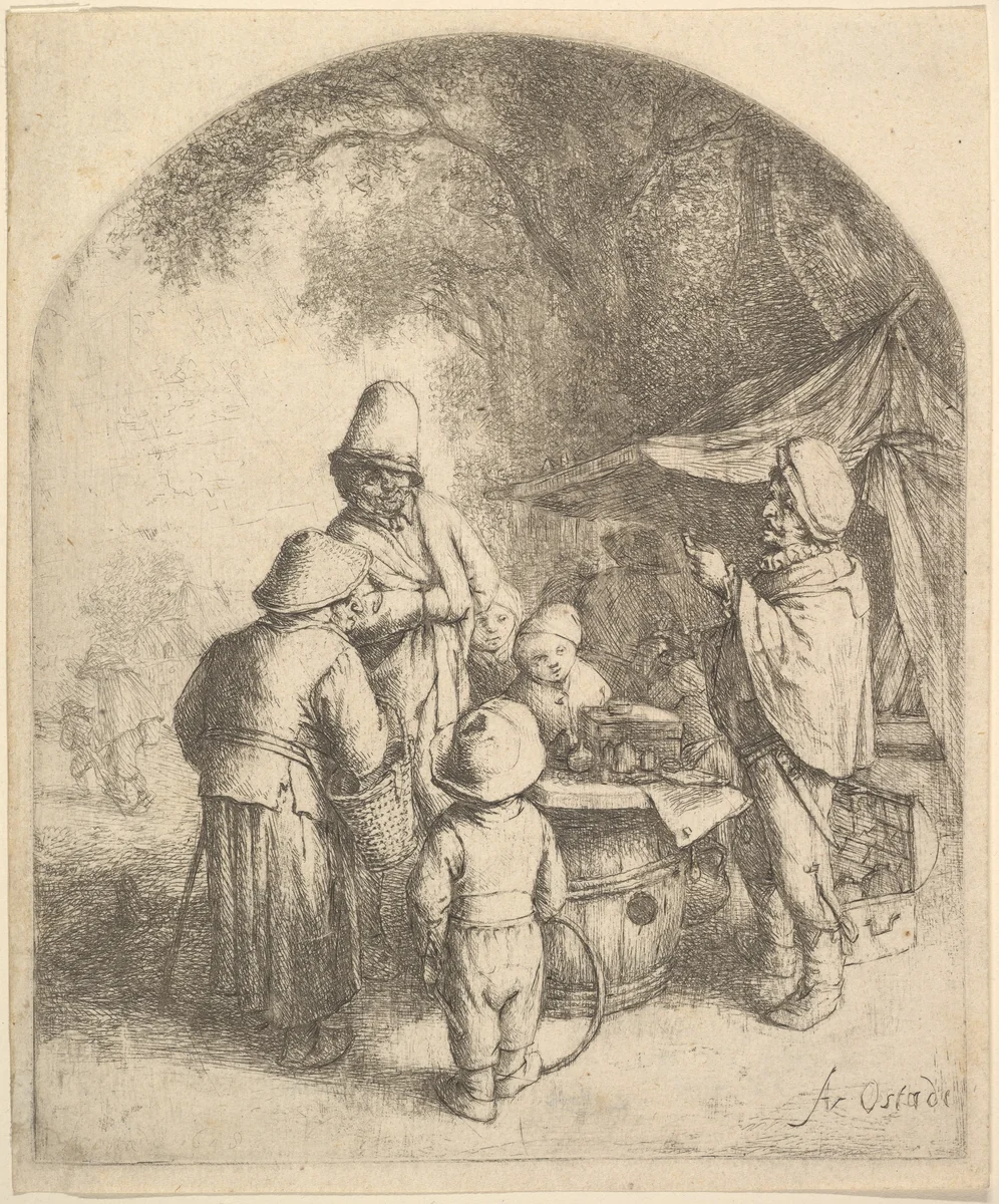 The Quack by Adriaen van Ostade, print, 1610-1685