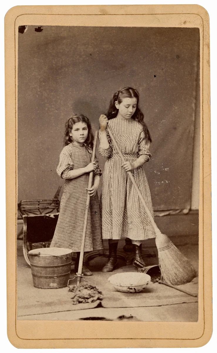 Portrait of Child Maids by William D. Fay, photograph, 1860-1869