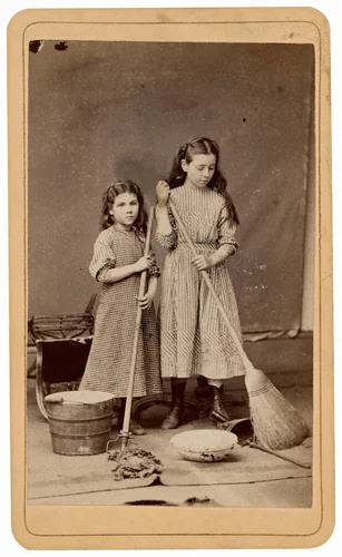 Portrait of Child Maids by William D. Fay, photograph, 1860-1869