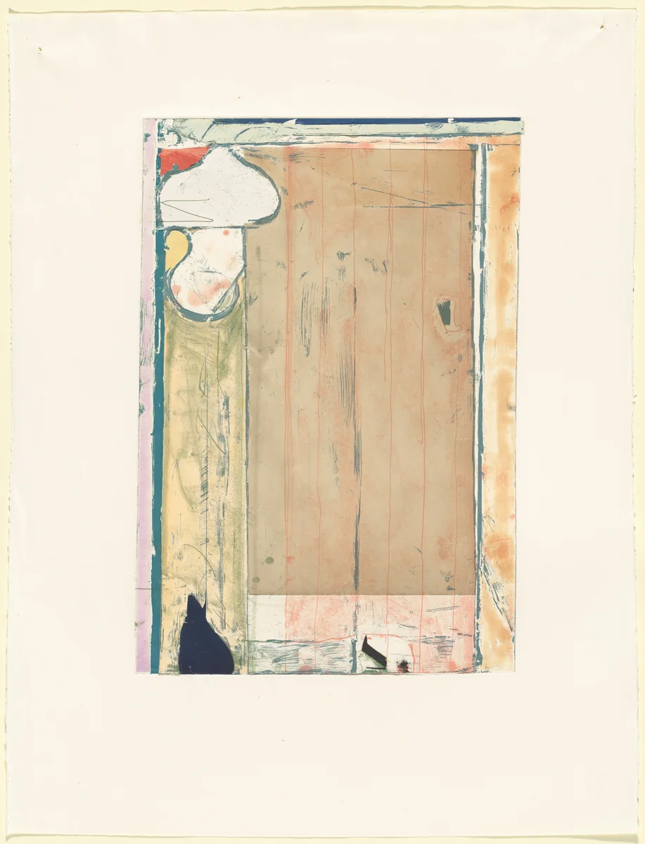 Touched Red [working proof 3] by Richard Diebenkorn, print, 1991