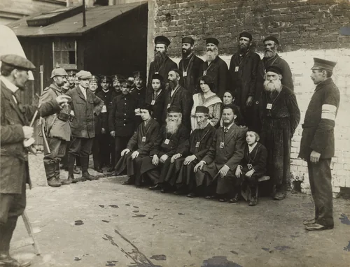 Russian Jews Being Photographed by Germans by Press Illustrating Company, photograph, 1915