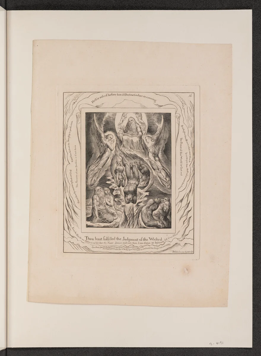 The Fall of Satan by William Blake, portfolio, 1825