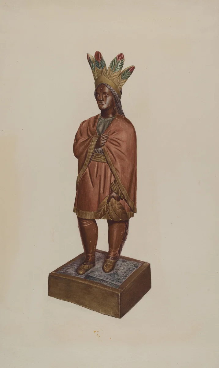 Cigar Store Indian by Lucille Chabot, index of american design, 1937