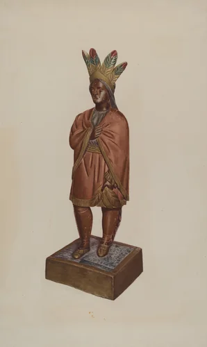 Cigar Store Indian by Lucille Chabot, index of american design, 1937