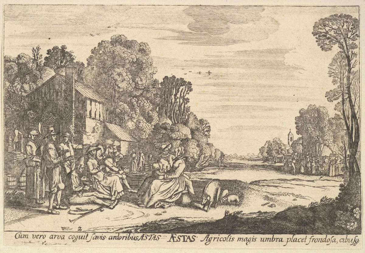 Summer (Aestas) by Wenceslaus Hollar, print, 1629
