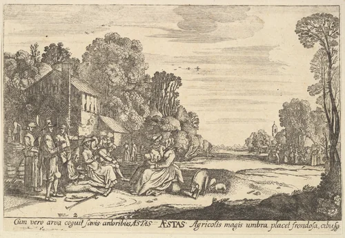Summer (Aestas) by Wenceslaus Hollar, print, 1629