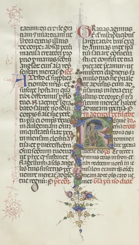 Missale: Fol. 387v: Death represented as a Skeleton with a Sickle by Bartolommeo Caporali, book, 1469