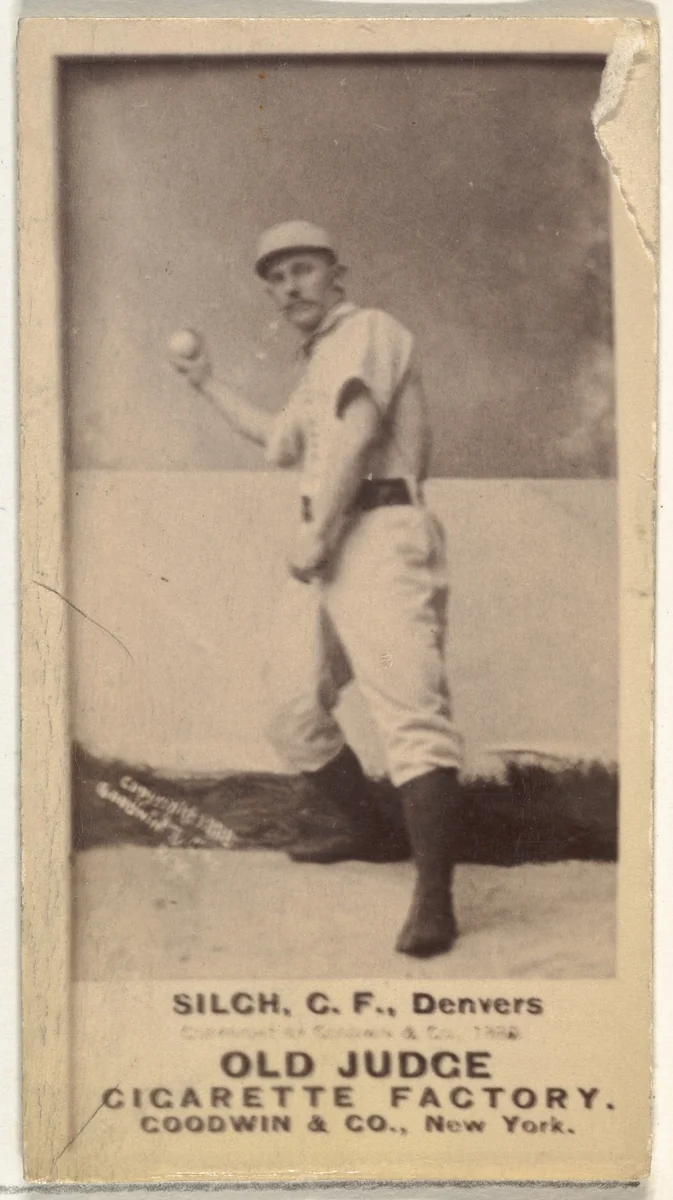 Ed "Baldy" Silch, Center Field, Denver, from the Old Judge series (N172) for Old Judge Cigarettes by Goodwin & Company, photograph, 1888