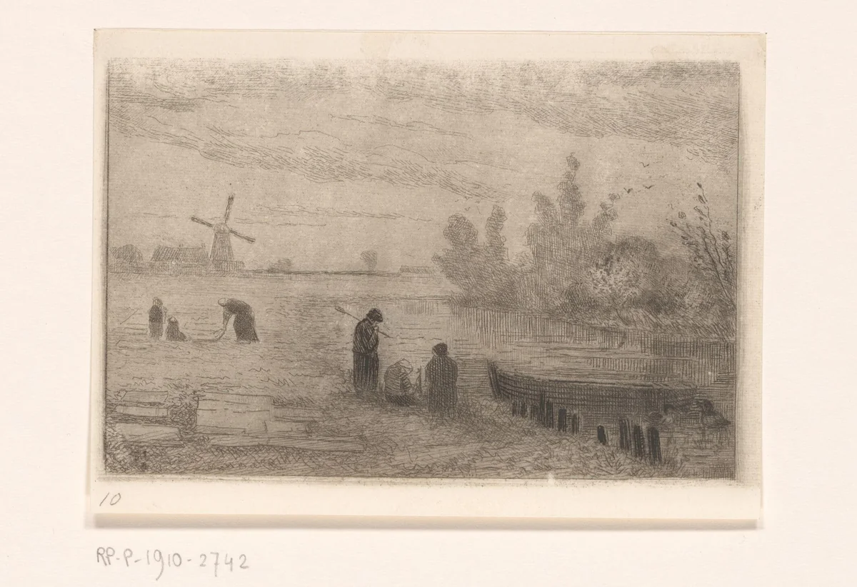 Riviergezicht bij Nordhorn by Carel Nicolaas Storm van 's-Gravesande, print, 1851-1910