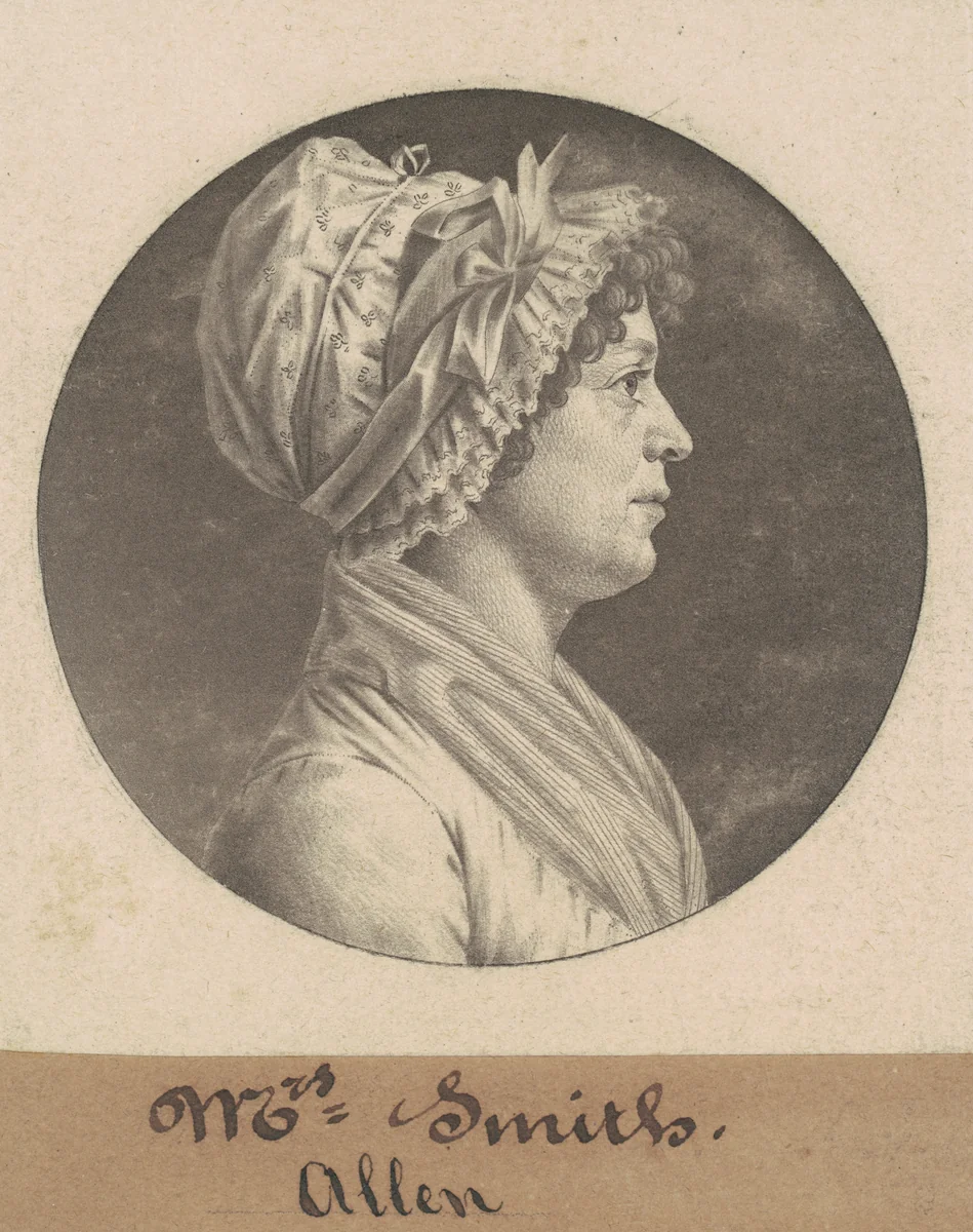 Mrs. Smith by Charles B. J. Févret de Saint-Mémin, print, 1801