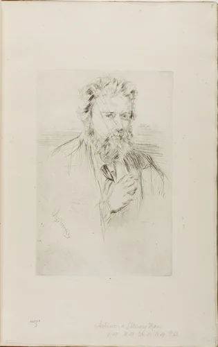 Z. Astruc, Editor of 'L'Artiste' by James McNeill Whistler, print, 1859