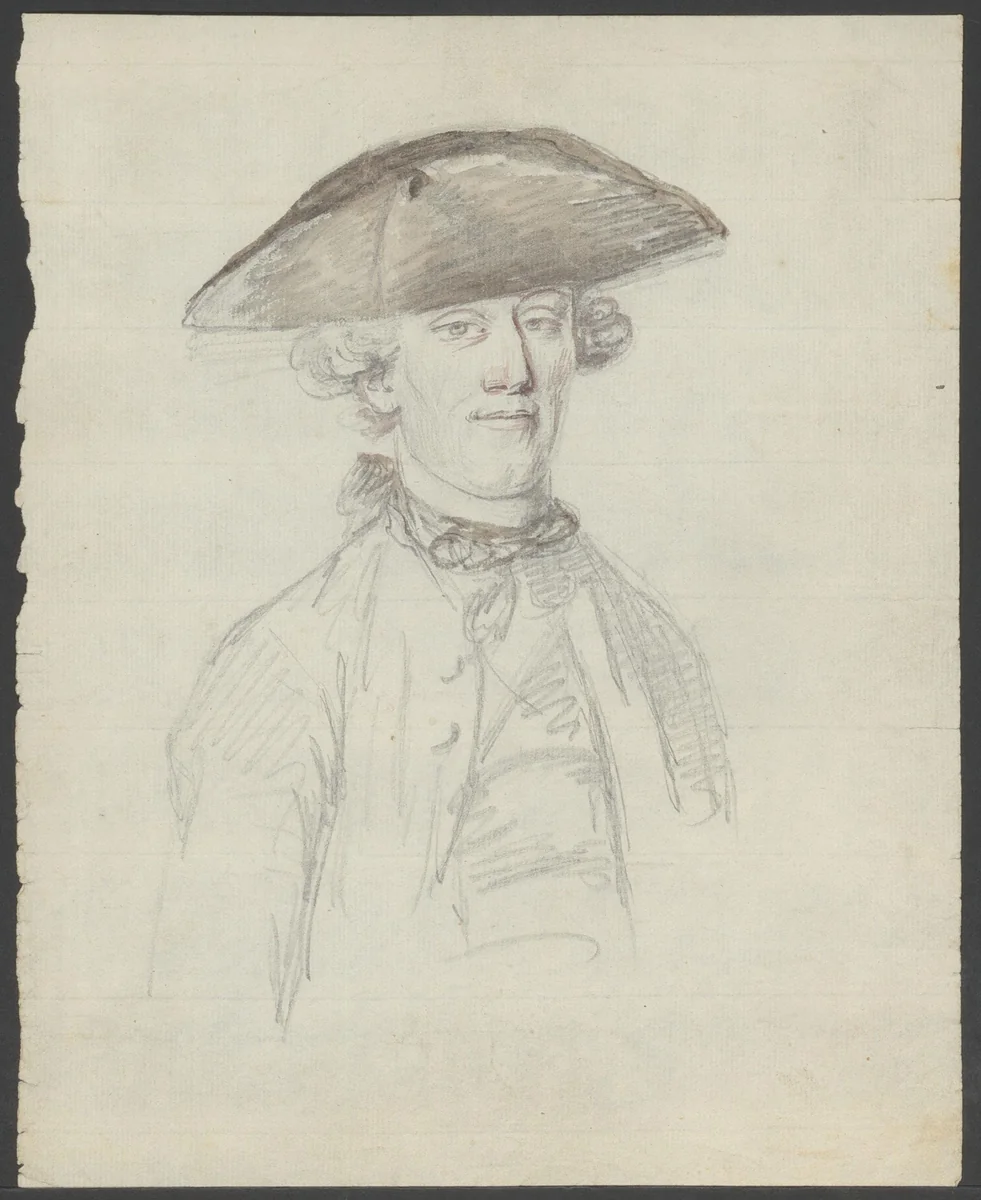 Jonge man met steek by Jean Bernard, drawing, 1775-1833