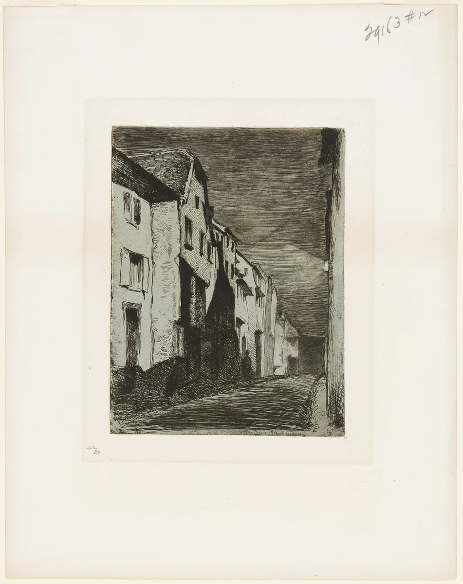 Street at Saverne by James McNeill Whistler, print, 1858