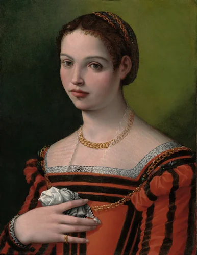 Portrait of a Lady by Michele Tosini, painting, 1550-1560