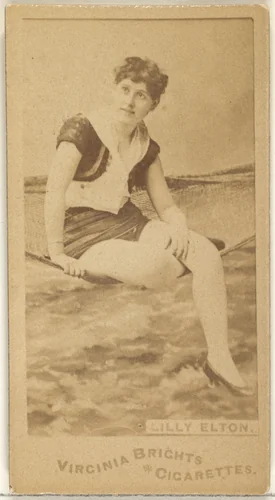 Lilly Elton, from the Actors and Actresses series (N45, Type 1) for Virginia Brights Cigarettes by Allen & Ginter, photograph, 1885-1891
