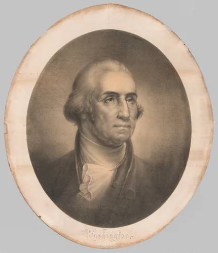 Head of George Washington by Rembrandt Peale, print, 1856