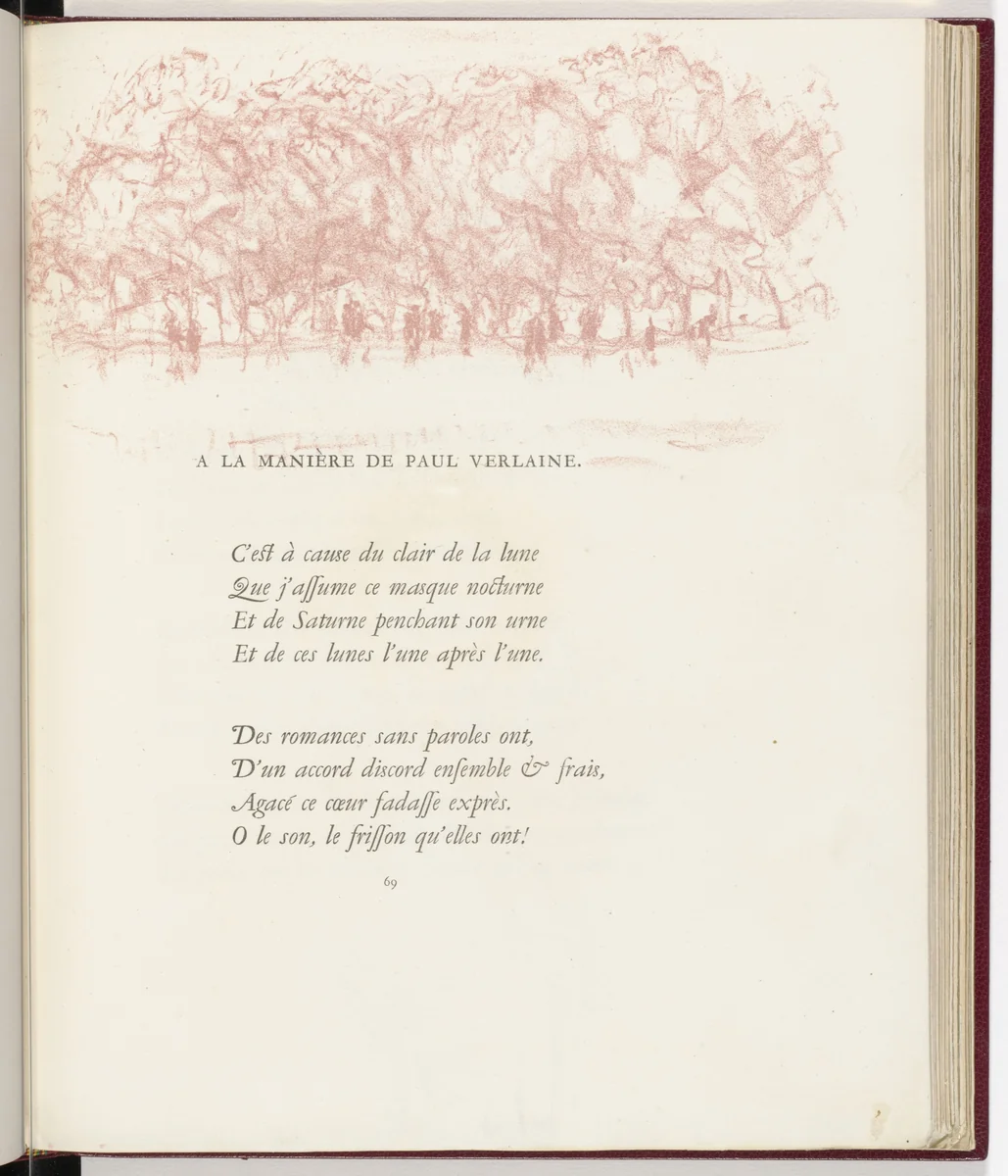 In-text plate (page 69) from Parallèlement (In Parallel) by Pierre Bonnard, illustrated book, 1900