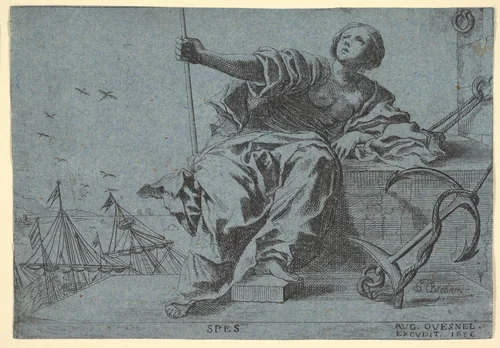 Hope by Pierre Brebiette, print, 1610-1642