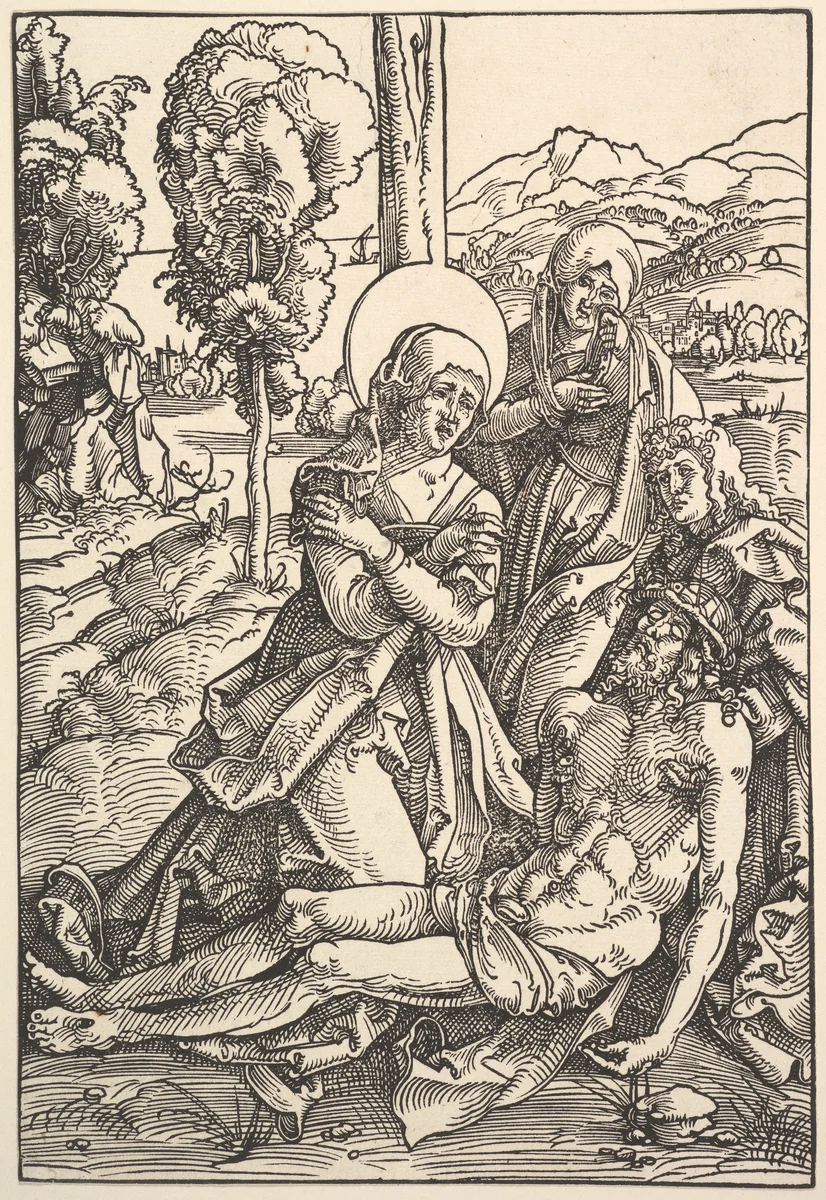 Lamentation for Christ by Hans Baldung, print, 1510