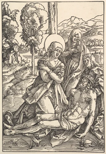 Lamentation for Christ by Hans Baldung, print, 1510