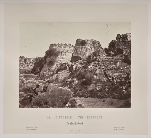 The Fortress, Togluckabad by Louis-Théophile Marie Rousselet, photograph, 1865-1870