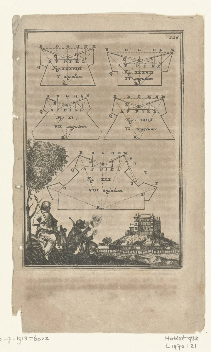 Illustratie voor 'Den Arbeid van Mars' van Allain Manesson Mallet by Romeyn de Hooghe, print, 1672