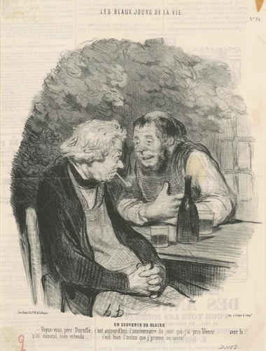 Un souvenir de gloire by Honoré Daumier, print, 1846