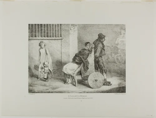 A Paraleytic Woman, plate 9 from Various Subjects Drawn from Life and on Stone (The English Suite) by Jean Louis André Théodore Géricault, print, 1821