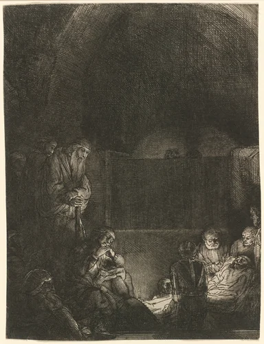 The Entombment by Rembrandt van Rijn, print, 1654