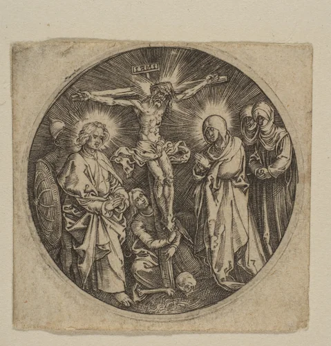 The Crucifixion (Round) by anonymous, print, 1485-1528