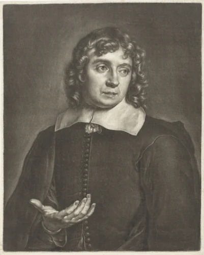 Portret van J. Heermans of Pieter Harmans by Bernard Vaillant, print, 1642-1698