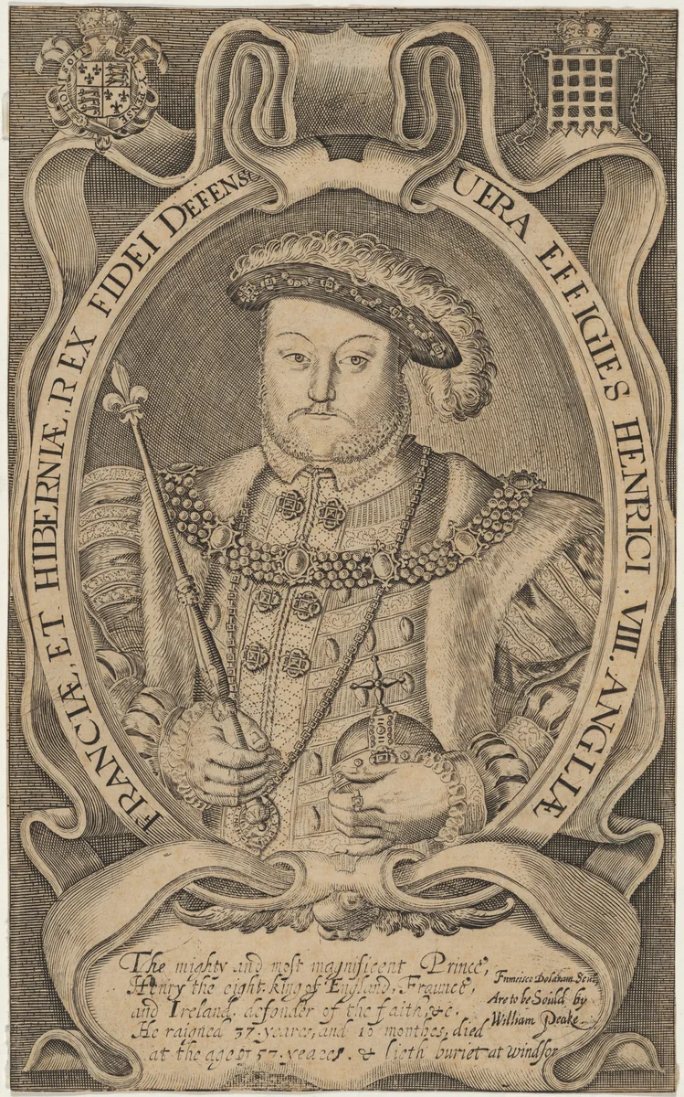 Henrici VIII Angliae, Franciae et Hiberniam Rex (King Henry VIII) by Francis Delaram, print, 1590-1627
