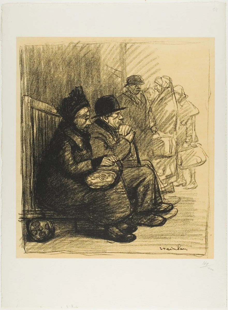 Verdunois at the Gare de l'Est Station by Théophile Alexandre Steinlen, print, 1915-1917