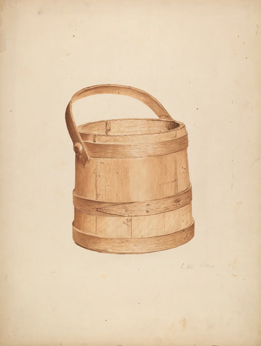 Sugar Bucket by Ardella Watkins, index of american design, 1941
