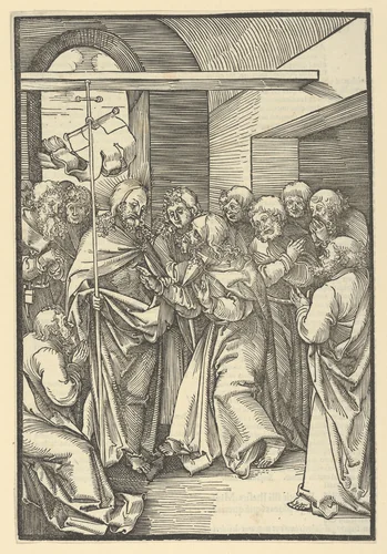 The Incredulity of Thomas, from Speculum passionis domini nostri Ihesu Christi by Hans Schäufelein, print, 1507