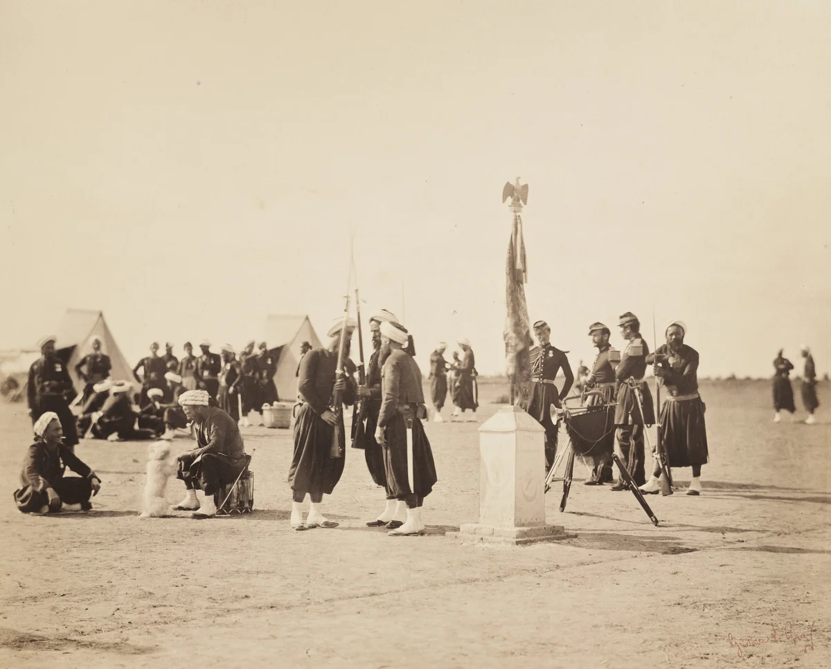 Untitled from the portfolio Souvenirs du Camp de Chalons by Gustave Le Gray, photograph, 1857