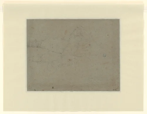 Schets van een staande man by Martinus Lengele, drawing, 1640-1660