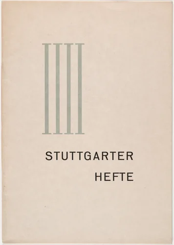 Stuttgarter Hefte IIII by Unknown Artist, design, 1926