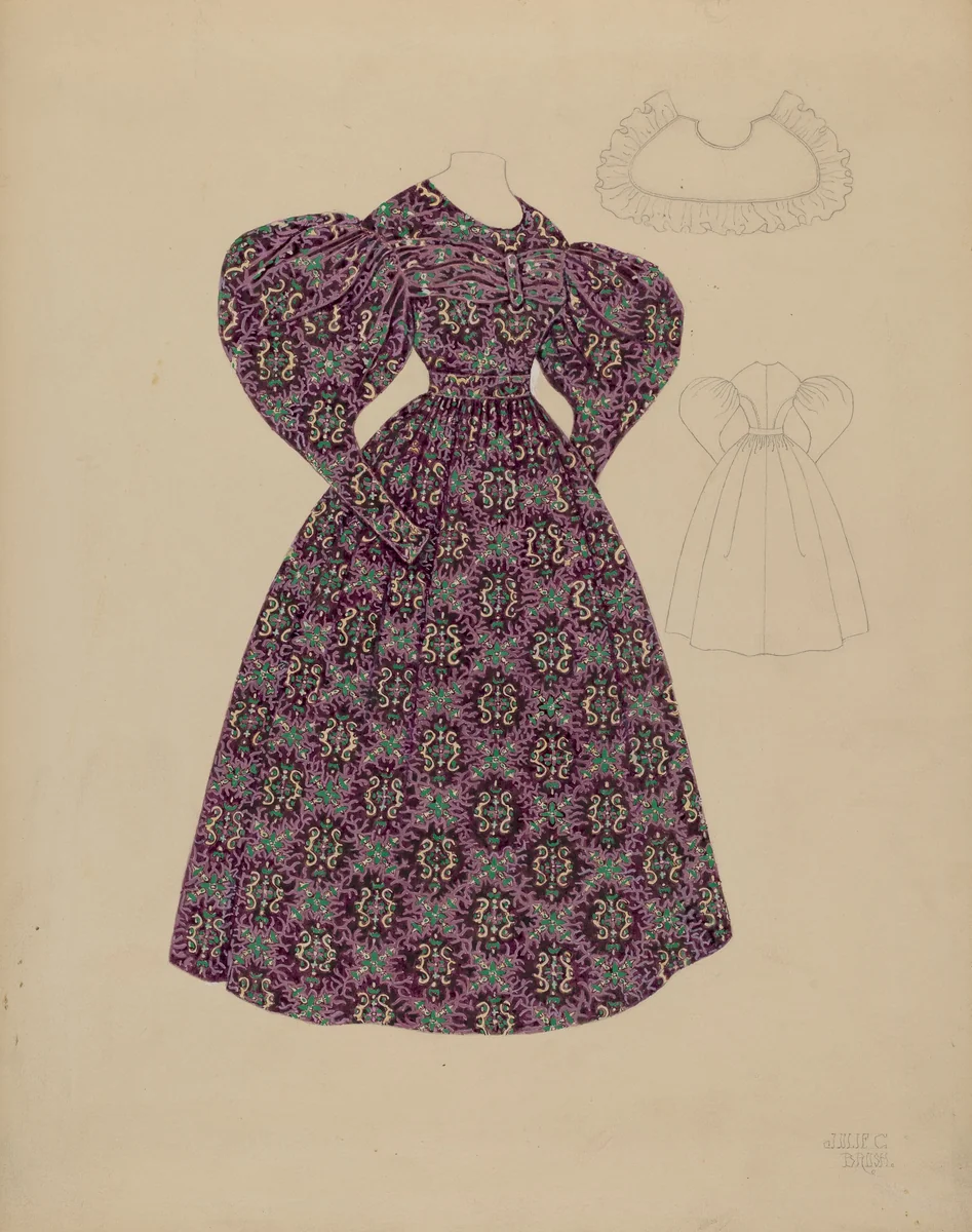 Dress by Julie C. Brush, index of american design, 1937
