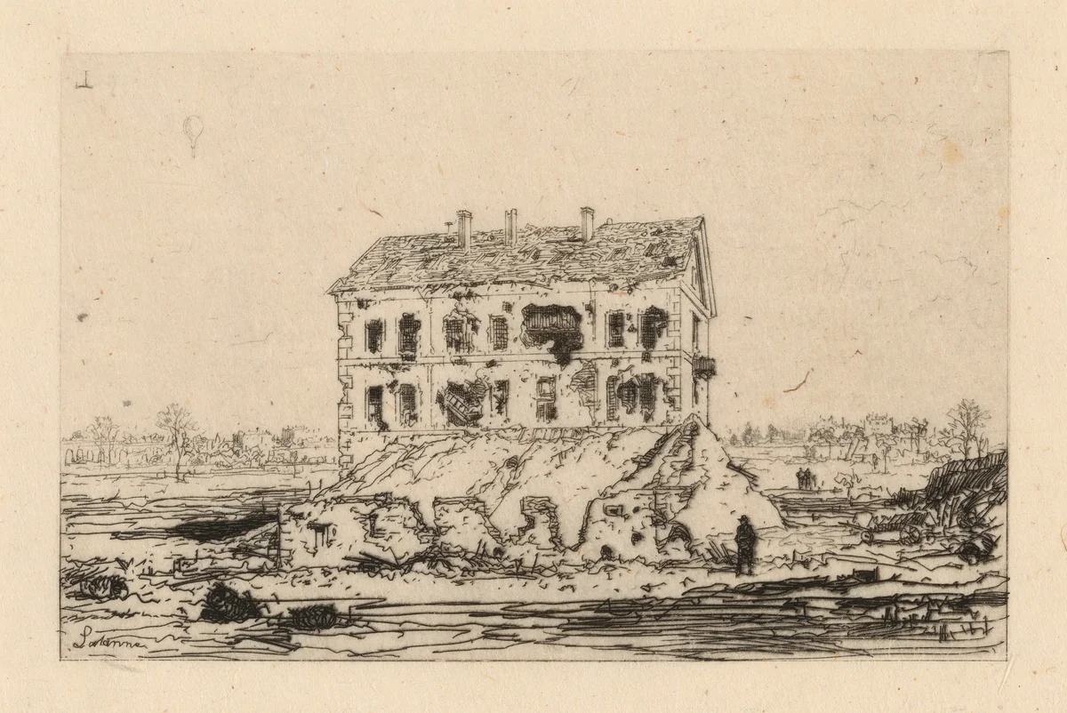 The Effects of Bombardment (Les Effets du bombardement) by Maxime Lalanne, print, 1871