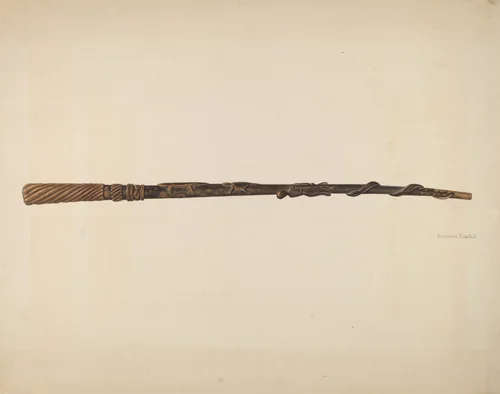 Cane by Edmond Lorts, index of american design, 1935-1942