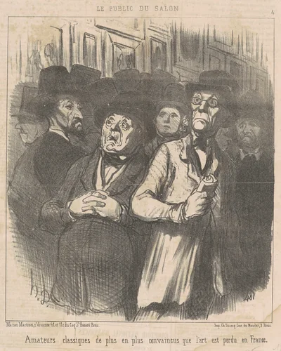 Amateurs classiques ... convaincus ... by Honoré Daumier, print, 1852