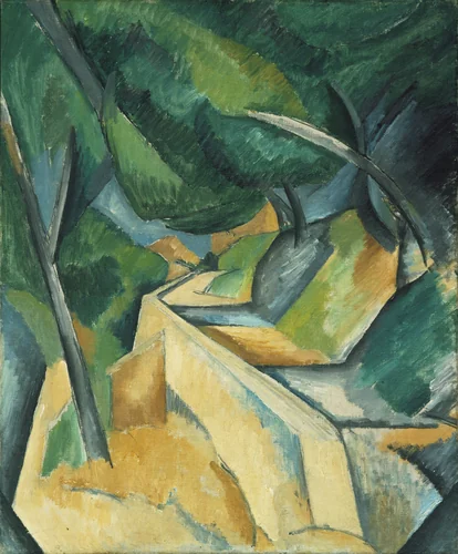 Road near L'Estaque by Georges Braque, painting, 1908