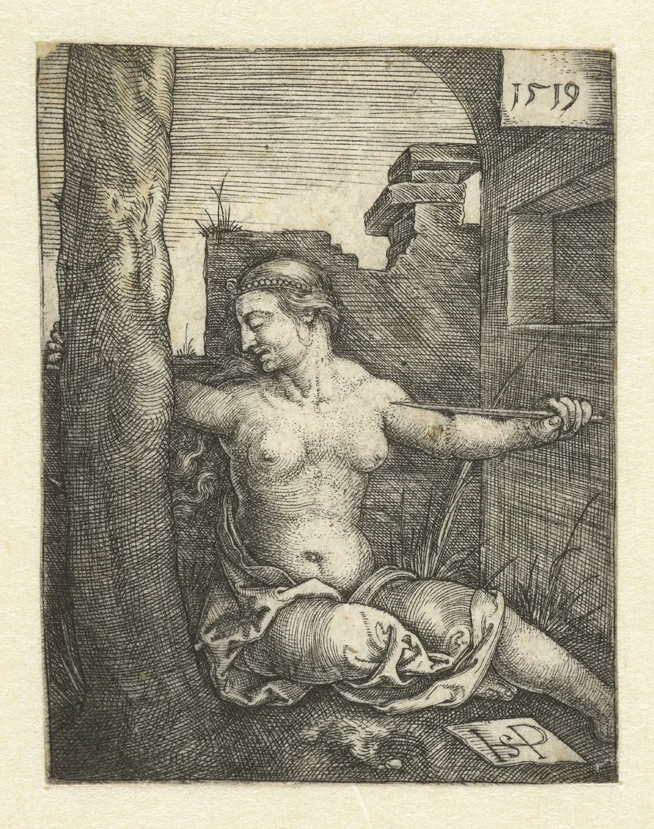 Dood van Lucretia by Unknown, print, 1519
