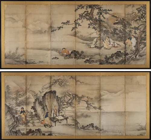 The Four Accomplishments by Kano Shōei, painting, 1573-1615