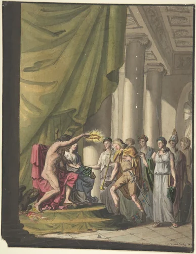 Allegory of Victory: Soldier Being Crowned by Laurels by Franz von Hauslab, drawing, 1809-1819